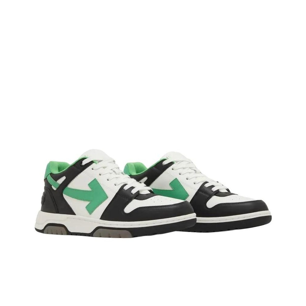OFF WHITE Out Of Office Low Top Skateboard Shoes Men's White Black Green