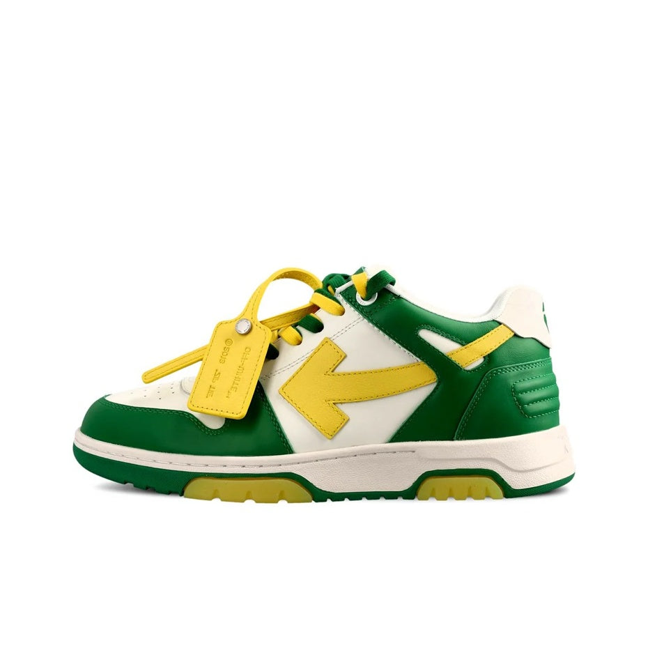 OFF WHITE Out Of Office Ooo Low Tops Green Yellow