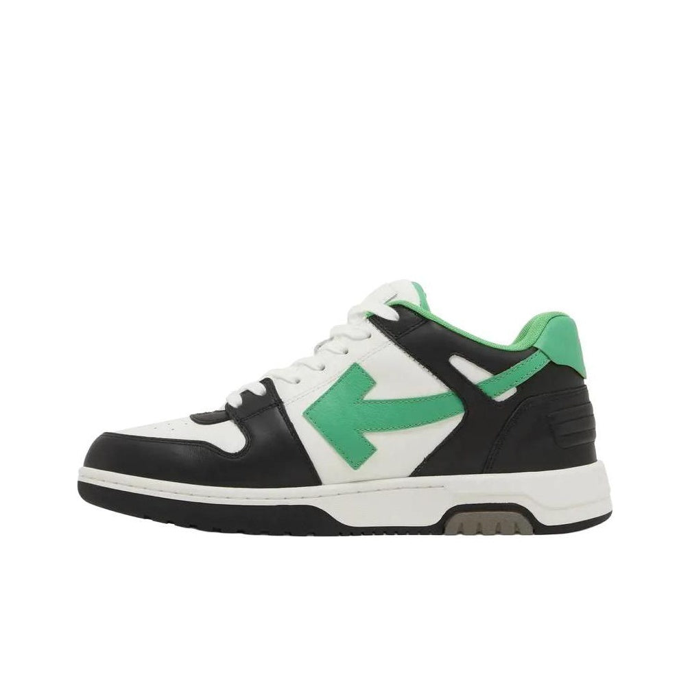 OFF WHITE Out Of Office Low Top Skateboard Shoes Men's White Black Green