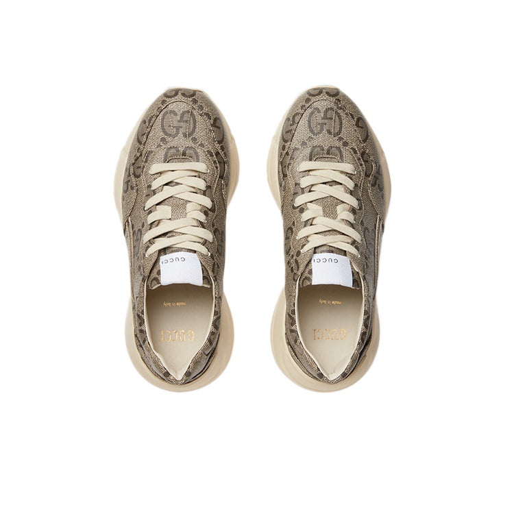 GUCCI Women's 100 Rhyton Sneaker 'Beige Monogram' Women's